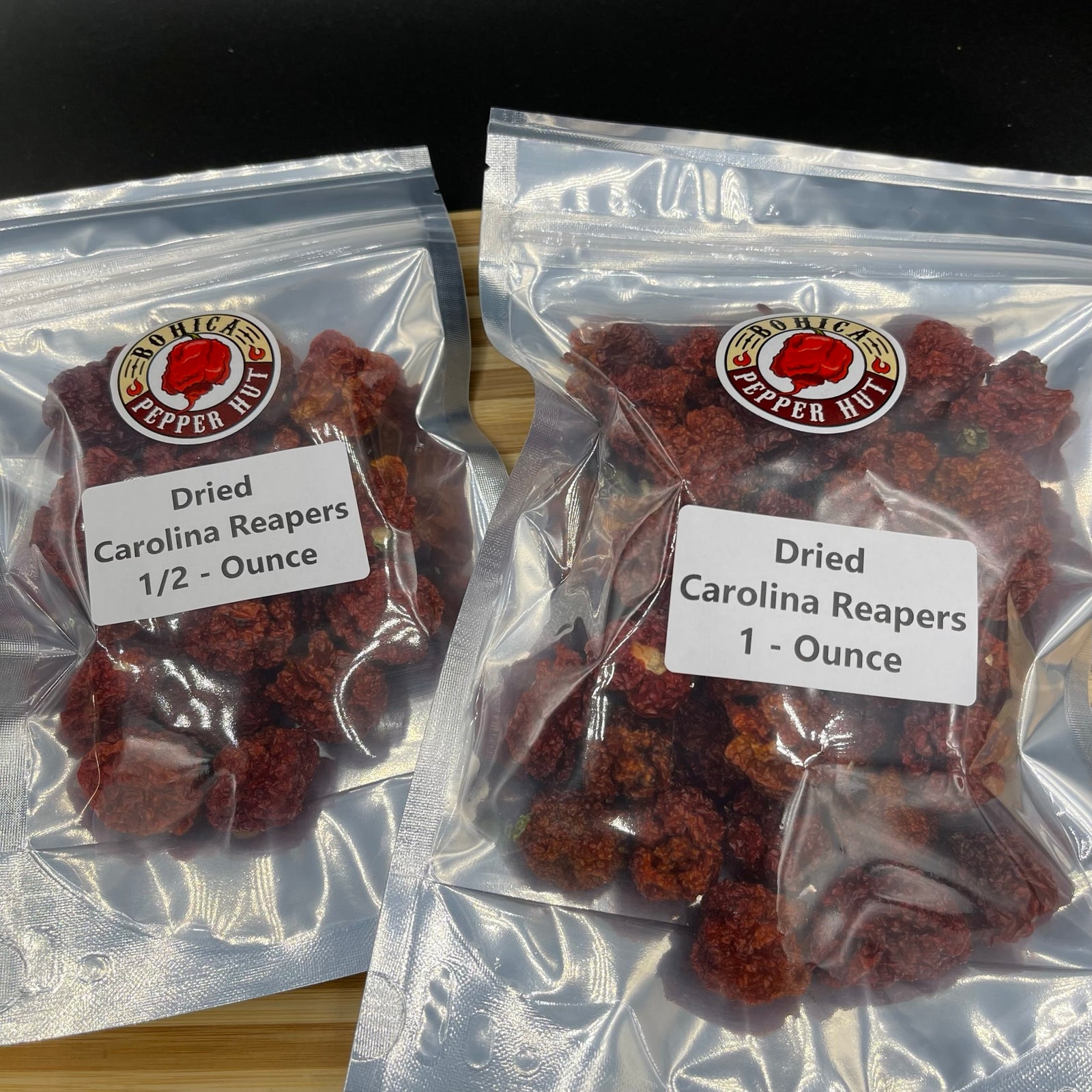 Dried (Dehydrated) Carolina Reaper Peppers - Bohica Pepper Hut 