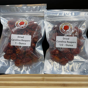 Dried (Dehydrated) Carolina Reaper Peppers - Bohica Pepper Hut 