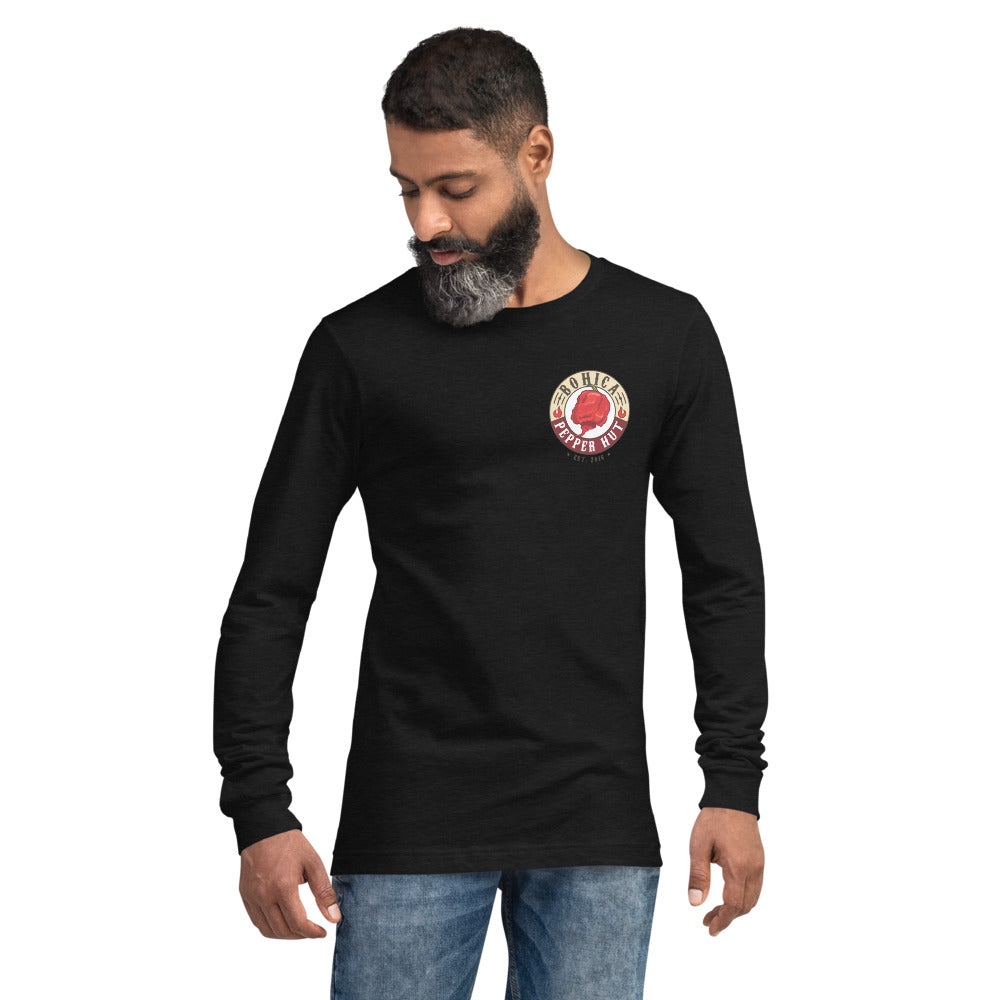 Bohica Pepper Hut - Unisex Long Sleeve Tee - Logo Front/Back